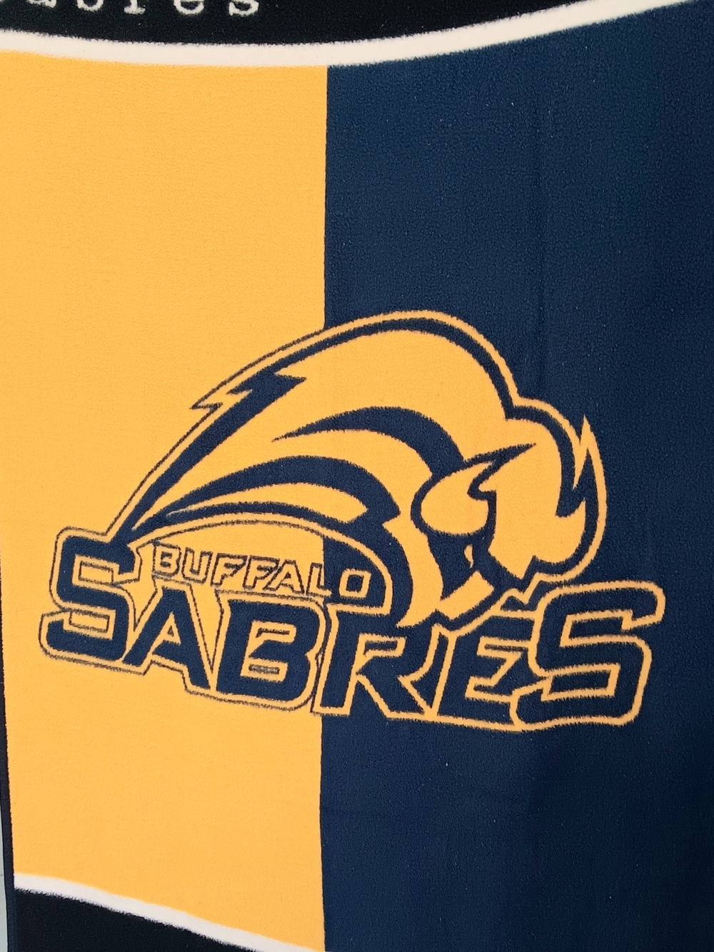 Buffalo Sabres NHL Official Seal Graphic Throw Blanket - Blue & Gold